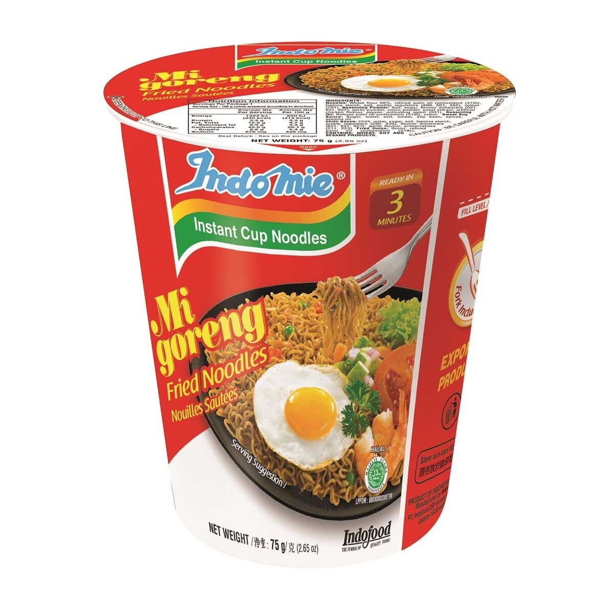 INDOMIE Migoreng Instant Cup Ndl - Org