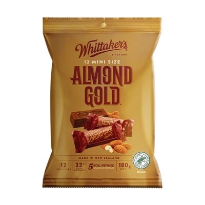 WHITTAKER'S 迷你杏仁朱古力塊袋裝