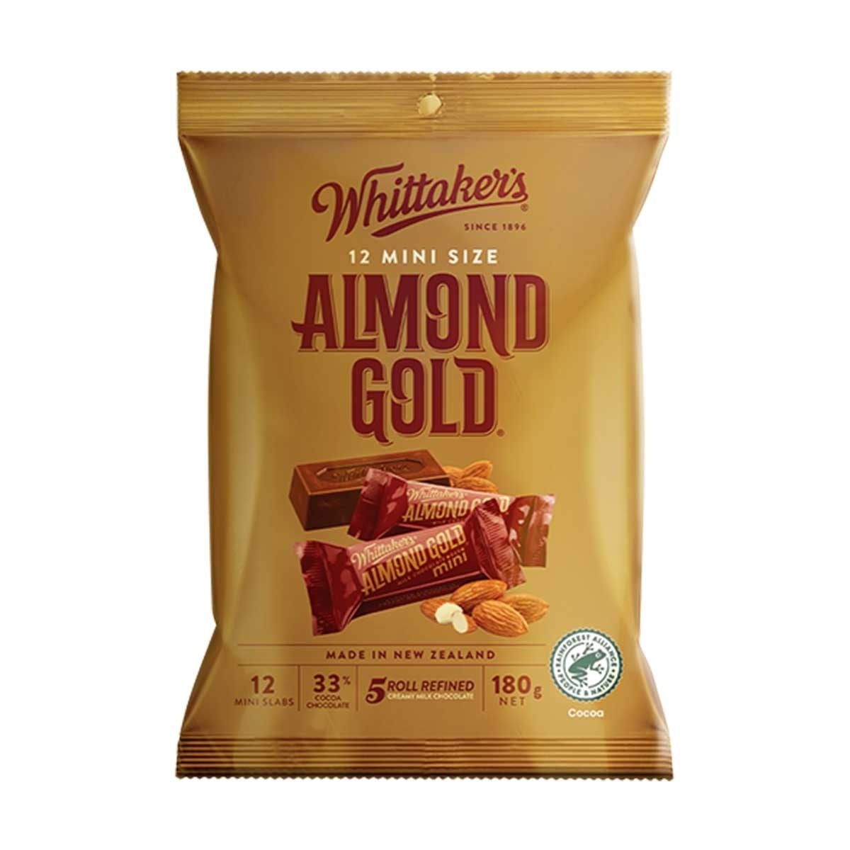 WHITTAKER'S 迷你杏仁朱古力塊袋裝