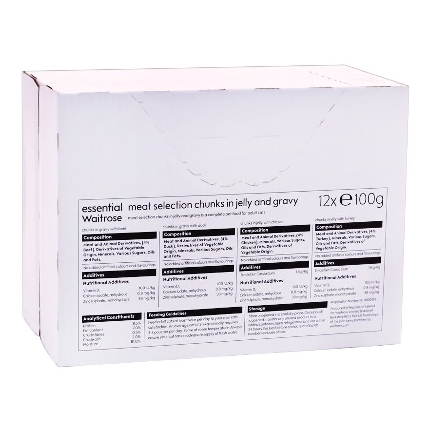 ESSENTIAL WAITROSE 貓濕糧—牛／雞／火雞／鴨肉