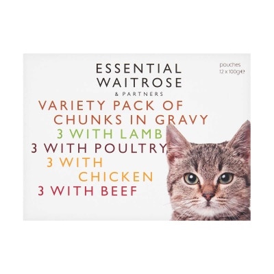 ESSENTIAL WAITROSE 貓濕糧—牛／雞／火雞／鴨肉
