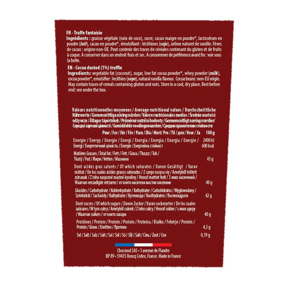 CHOCMOD Original Truffles Chocolate Ballotin