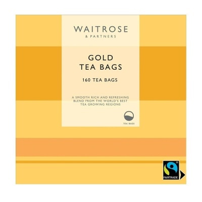 WAITROSE Gold Round Tea Bags 160 Bags