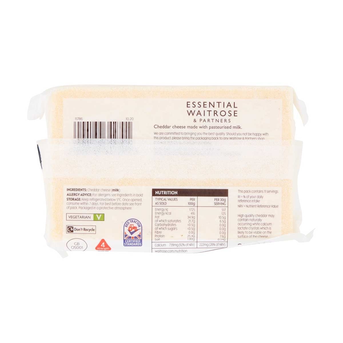 ESSENTIAL WAITROSE Mature British Cheddar S4 [uk](chilled 0-4°c)