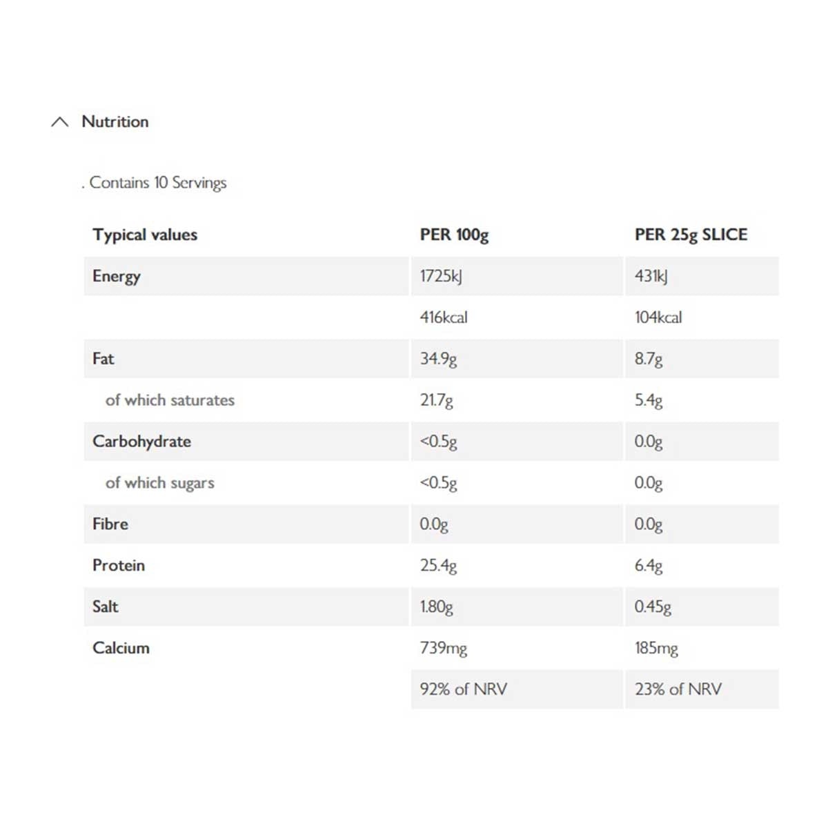 ESSENTIAL WAITROSE 英式濃味車打芝士片１０片裝[英國] (冷凍 0-4°c)