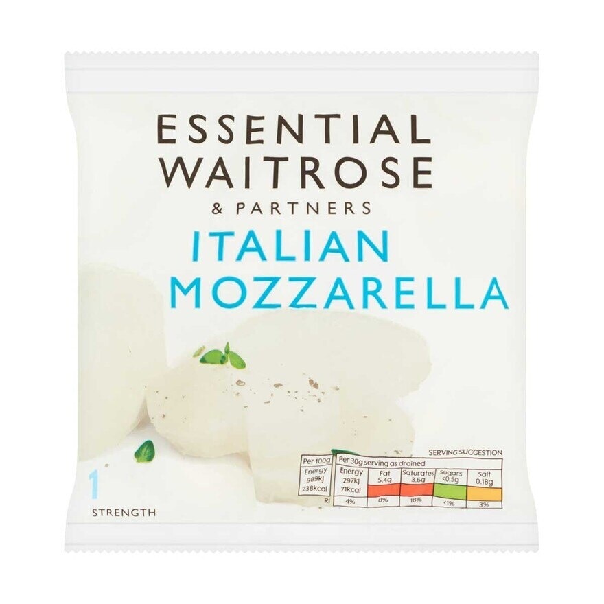 ESSENTIAL WAITROSE Italian Mozzarella. (chilled 0-4°c)