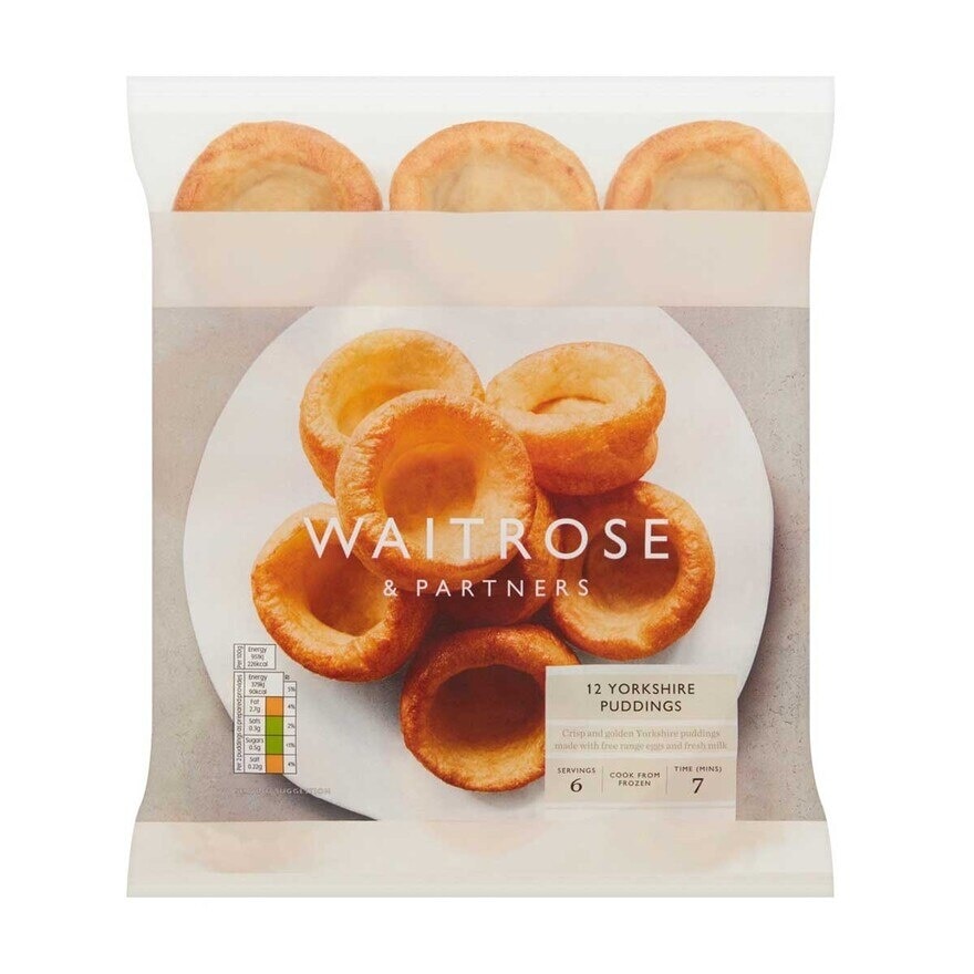 WAITROSE Frozen Yorkshire Puddings 12s (frozen -18°c)