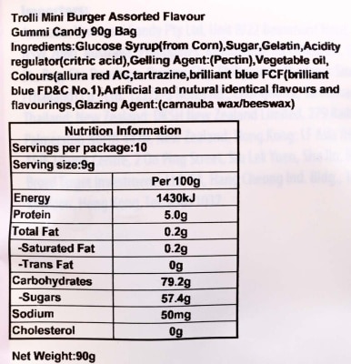 TROLLI 迷你漢堡飽橡皮糖