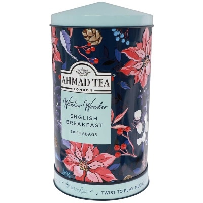 AHMAD TEA 冬日奇妙圓罐音樂盒—英式早餐茶