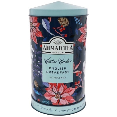 AHMAD TEA 冬日奇妙圓罐音樂盒—英式早餐茶