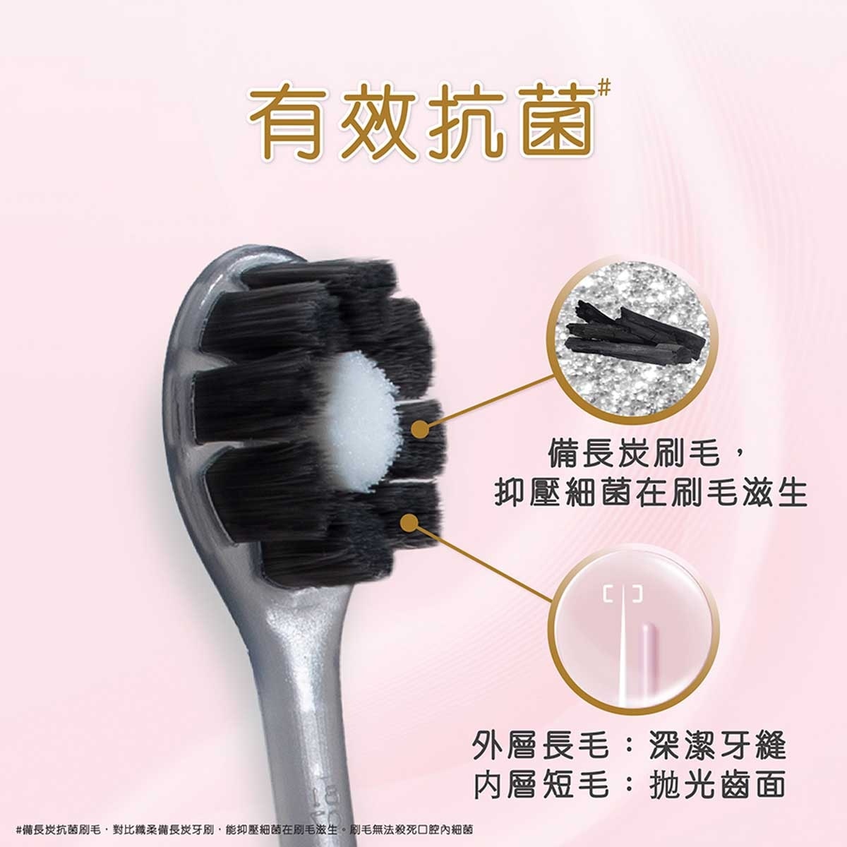 高露潔 綿密泡の備長炭牙刷 抗菌刷毛 抑壓細菌滋生 溫和護齦 (顏色隨機)