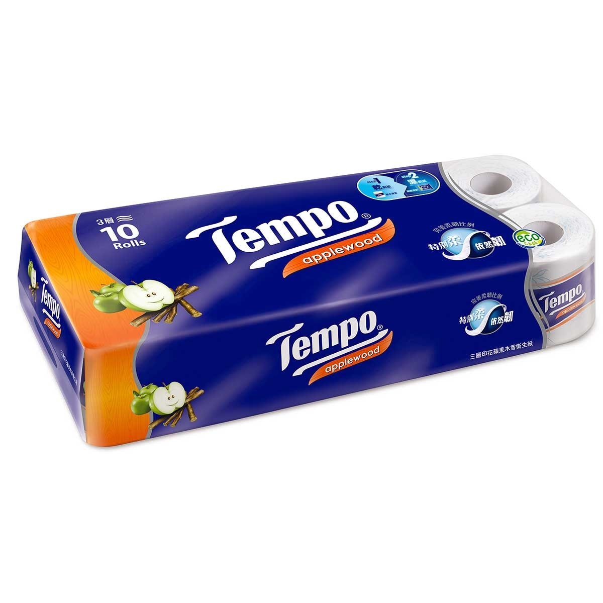 TEMPO得寶 得寶 三層印花蘋果木衛生紙10's