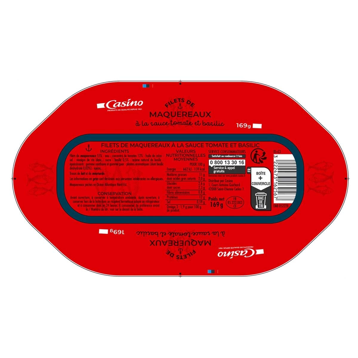 CASINO Tomato Basilic Mackerell