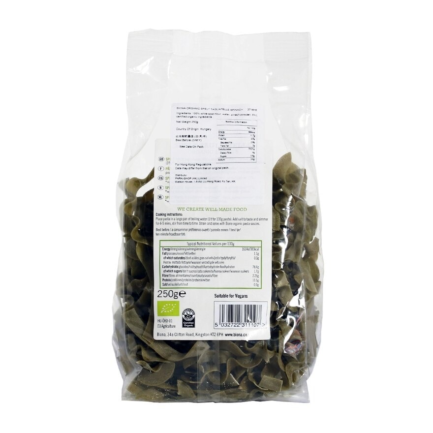 BIONA Org Splt Spinach Artisan Tagli
