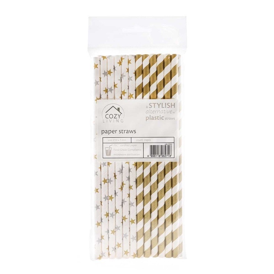 COZY LIVING Fsc Paper Straws - Printed