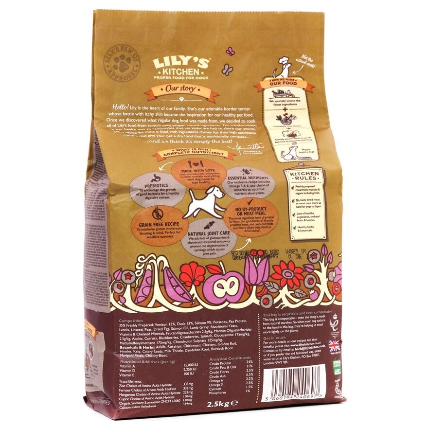 LILY'S KITCHEN Dry Dog Food Venison & Duck