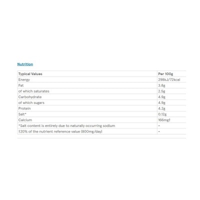 YEO VALLEY Org Wholemilk Natural Yogurt(chilled 0-4°c)