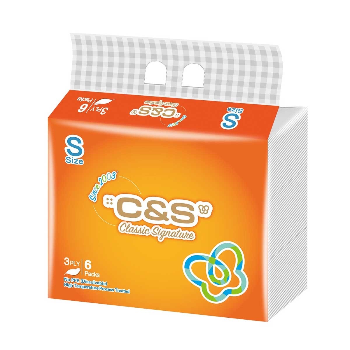 潔柔 王牌抽取式３層面紙細碼（６袋裝）