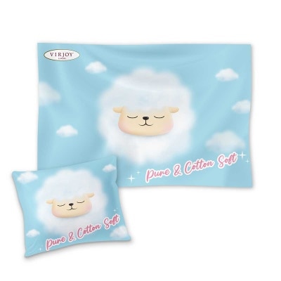 VIRJOY Luxury Cartoon 2-in-1 Cushion Blanket