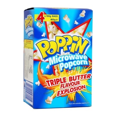 POPPIN Mcrowave Popcorn Triper Butter