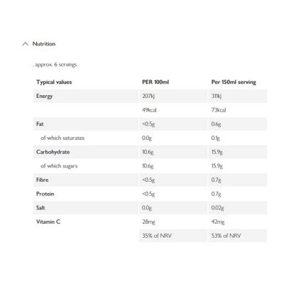 WAITROSE 蘋果、薑味果汁[英國] (冷凍 0-4°c)