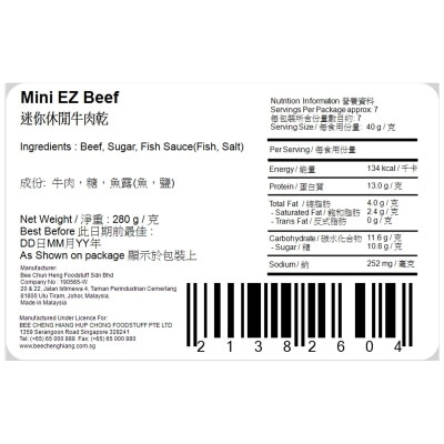 BEE CHENG HIANG Mini Ez Beef