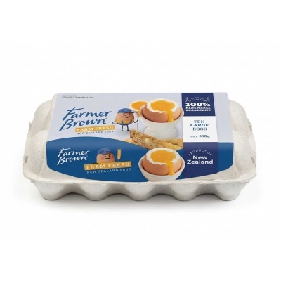 FARMER BROWN - 大號紐西蘭農場鮮雞蛋１０隻裝[紐西蘭](冷凍 0-4°c)