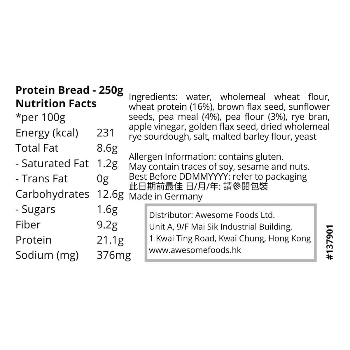 MESTEMACHER Protein Bread