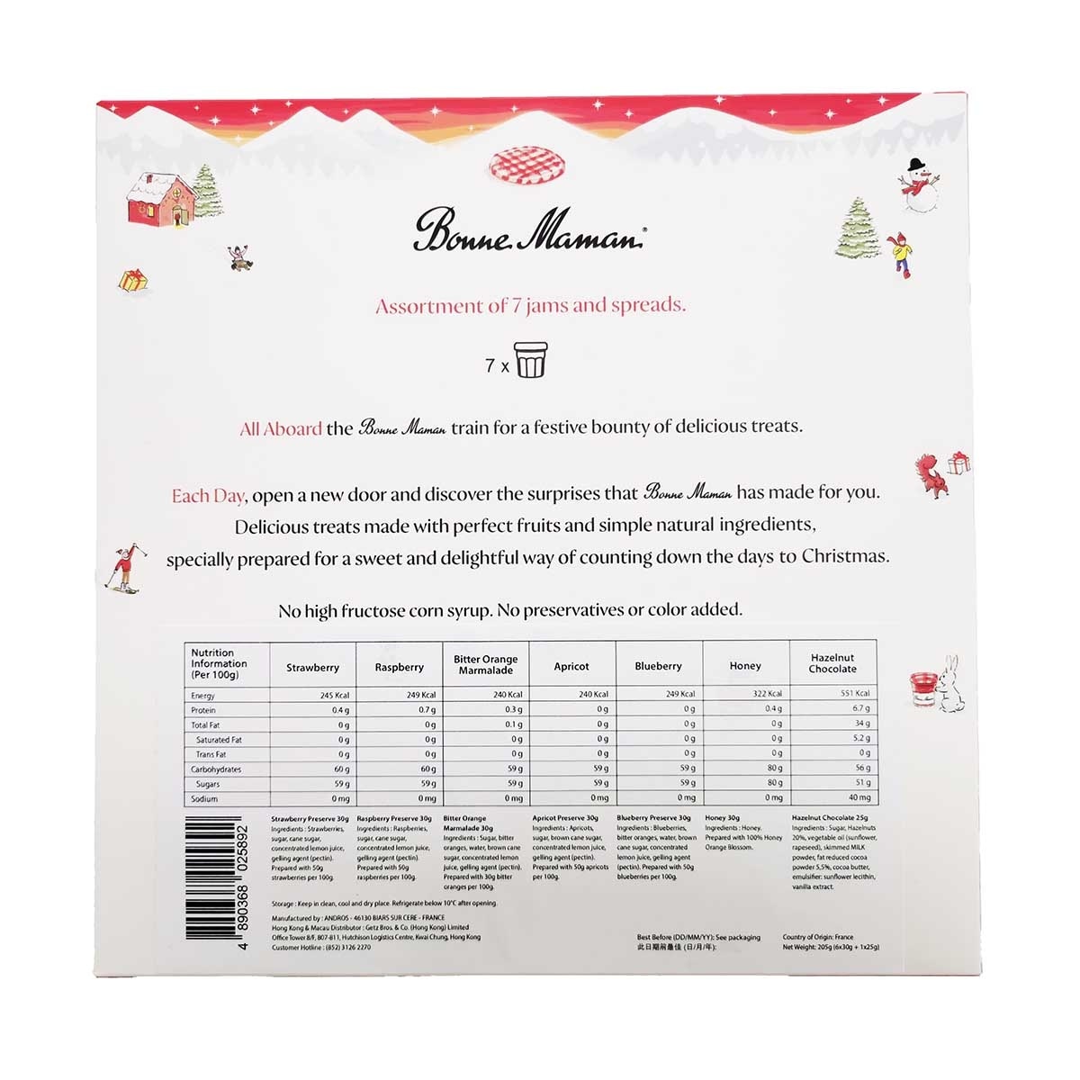 BONNE MAMAN Mini Advent Calendar For Christmas