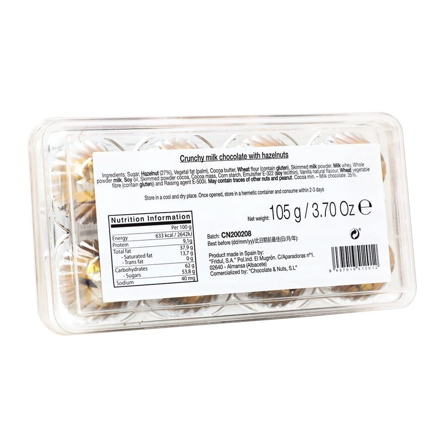 AVELLO Milk Chocolate With Hazelnuts T8