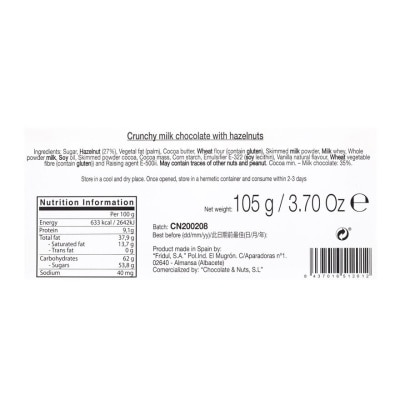 AVELLO Milk Chocolate With Hazelnuts T8