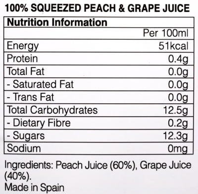 DON SIMON 100% Squeeze Juice - Peach & Grape