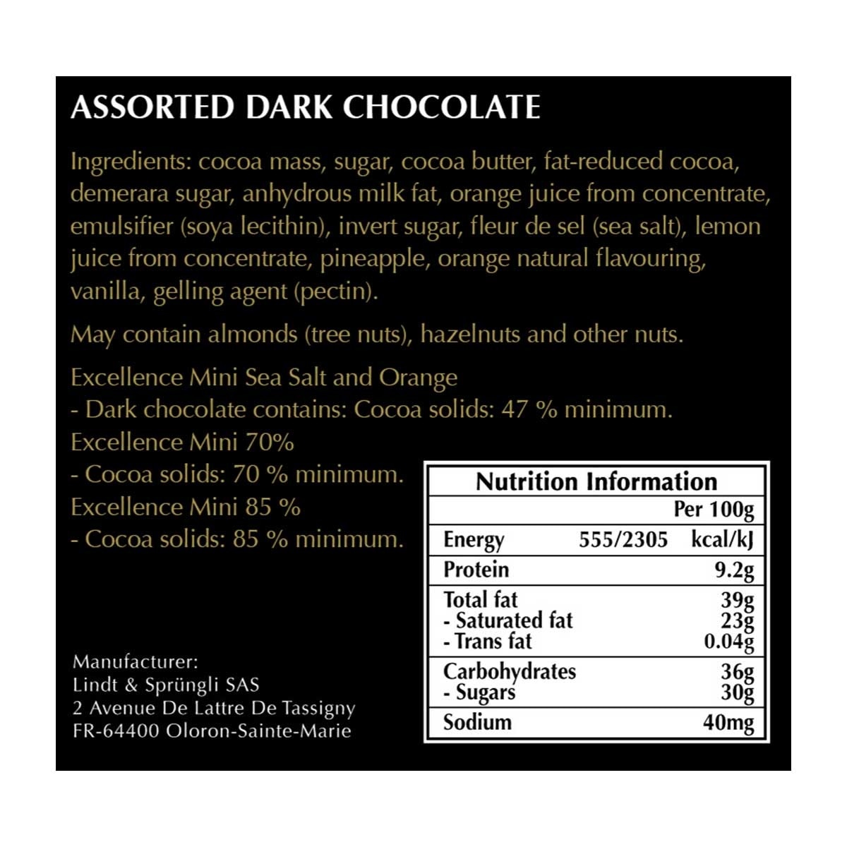 LINDT Excellence Tumbler 440g