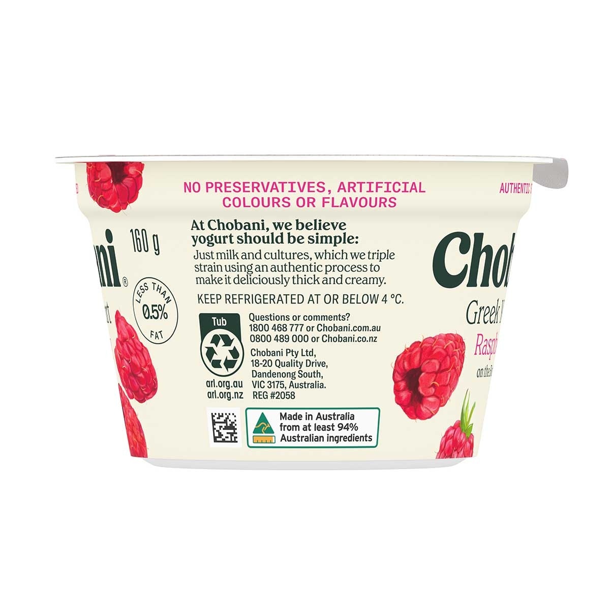 CHOBANI 希臘乳酪紅莓[澳洲](冷凍 0-4°c)