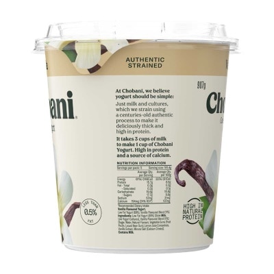 CHOBANI Greek Yogurt -&nbsp; Vanilla [ Australia](chilled 0-4°c)