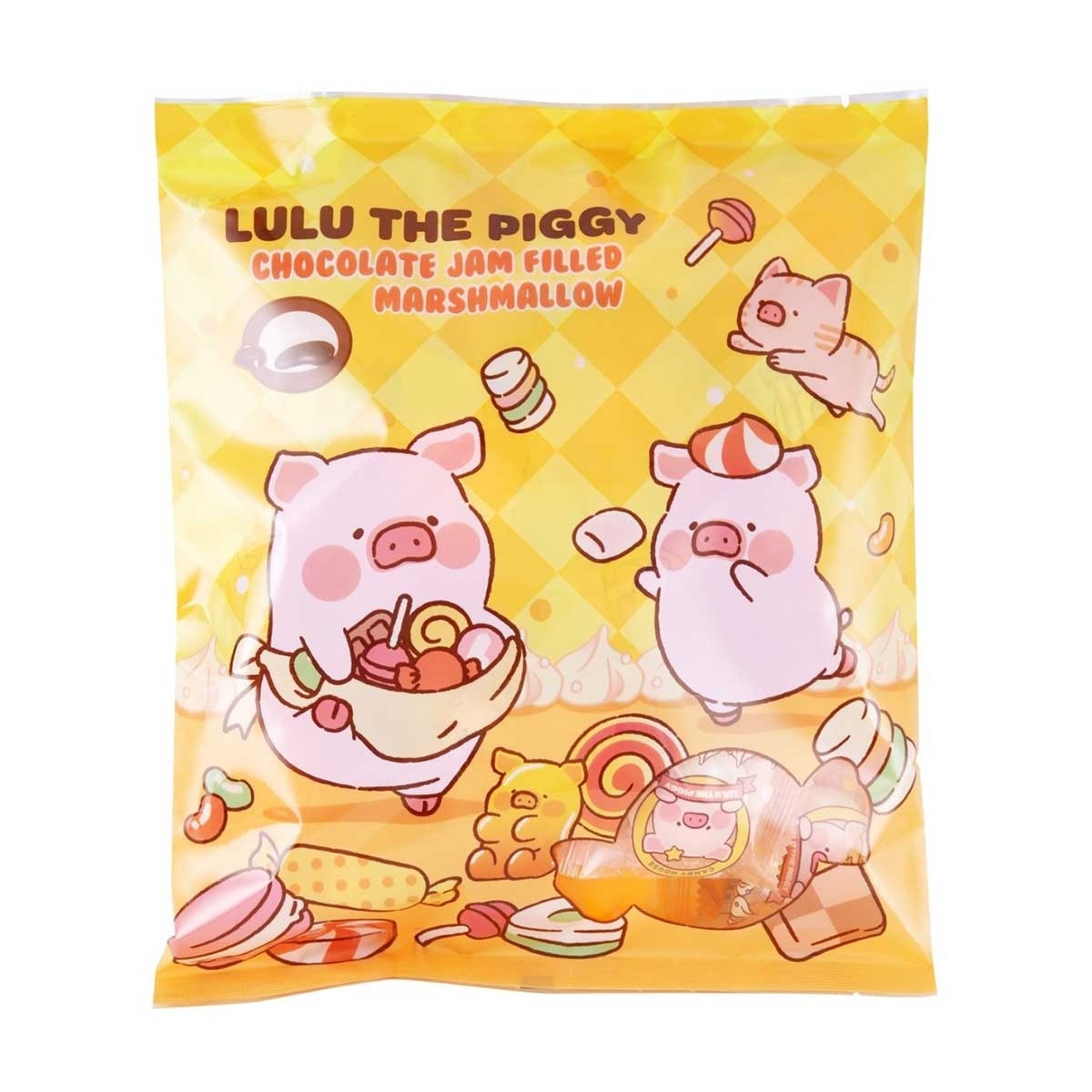 LU LU THE PIGGY Hello Kitty Chocolate Flavor Jam Filled Marshmallow 160g