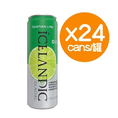 ICELANDIC GLACIAL Sparkling Tahitian Lime Water  (24 Cans)