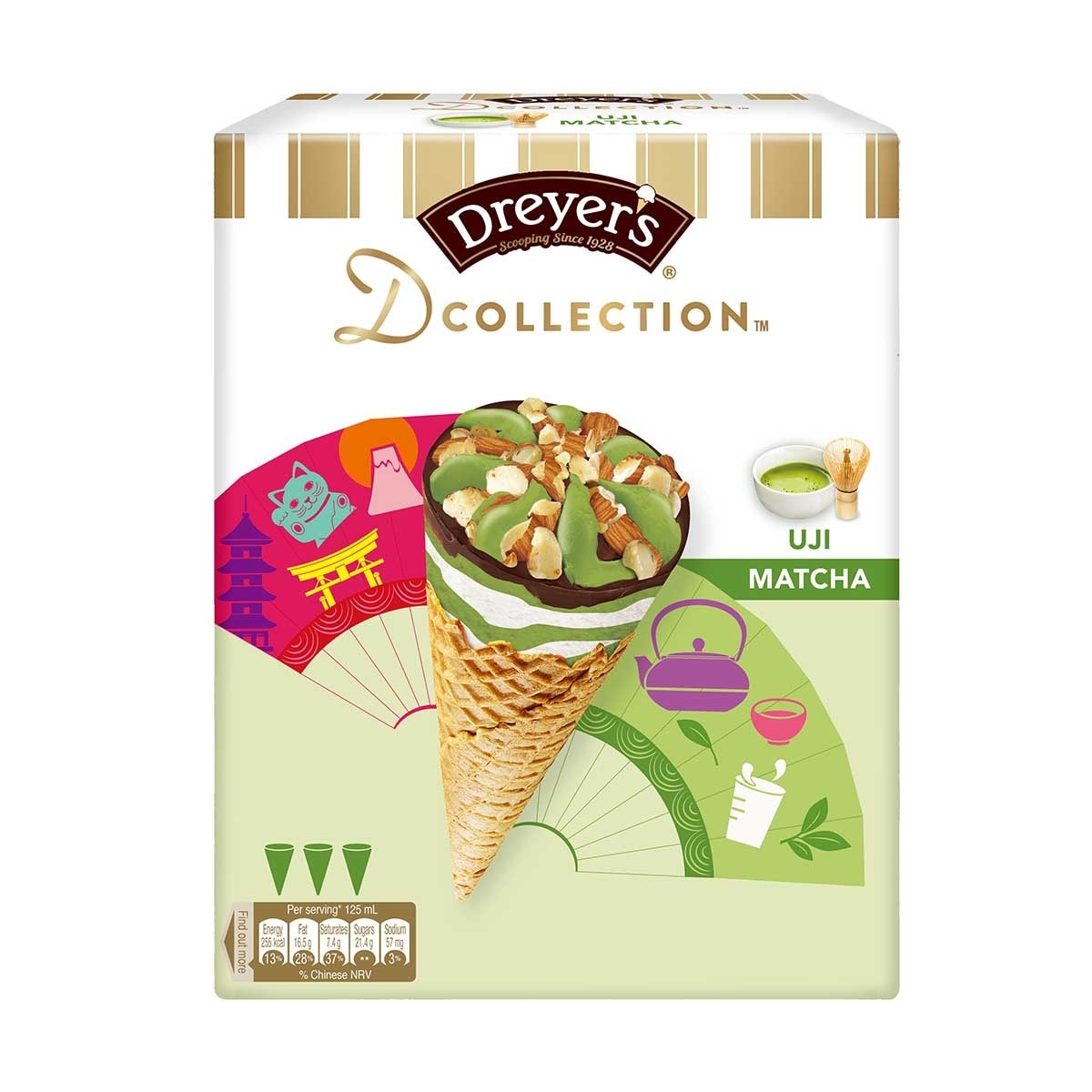DREYER'S Dc Uji Matcha Twist Cone Mp (Packaging random pick)