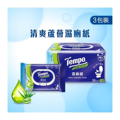 TEMPO Moistflush Tissue Aloe Vera 3x