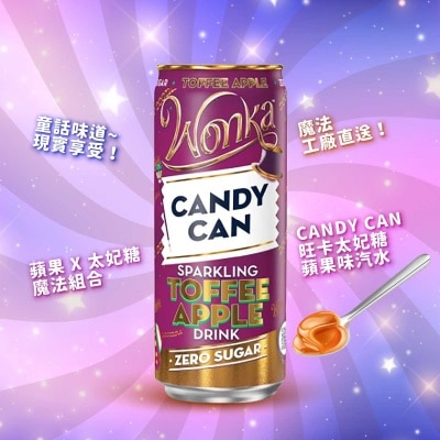 CANDY CAN Wonka Toffee Apple Flv Sparkling