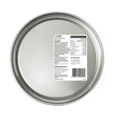 LATIO Butter&choco Chip Cookies Tin
