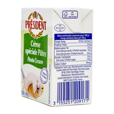 PRESIDENT Pasta Cream