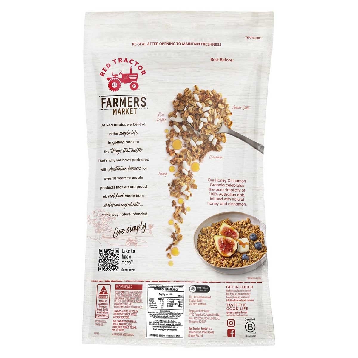 RED TRACTOR Honey & Cinnamon Granola