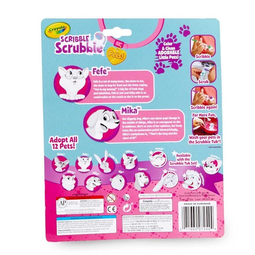 CRAYOLA Scribble Scrubbie Pet Refldog/cats