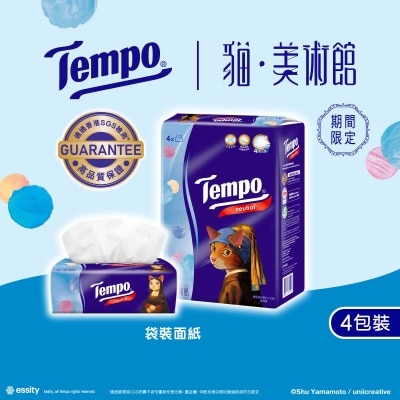 TEMPO - Tempo 4ply Softpack Facial Tissue Neut 4s