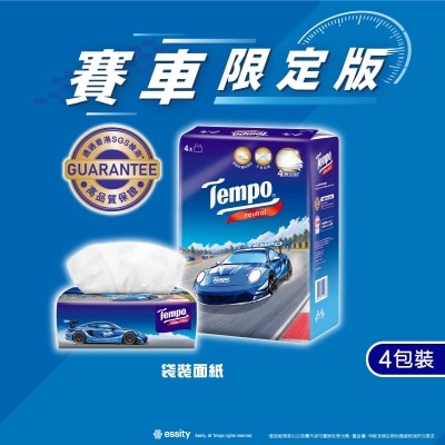 TEMPO得寶 Tempo 四層天然無香袋裝面紙 4包裝(卡通版或普通版隨機發送) image