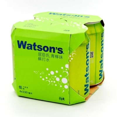 WATSONS WATER Watsons Lime Flavoured Soda Water 330mlx4