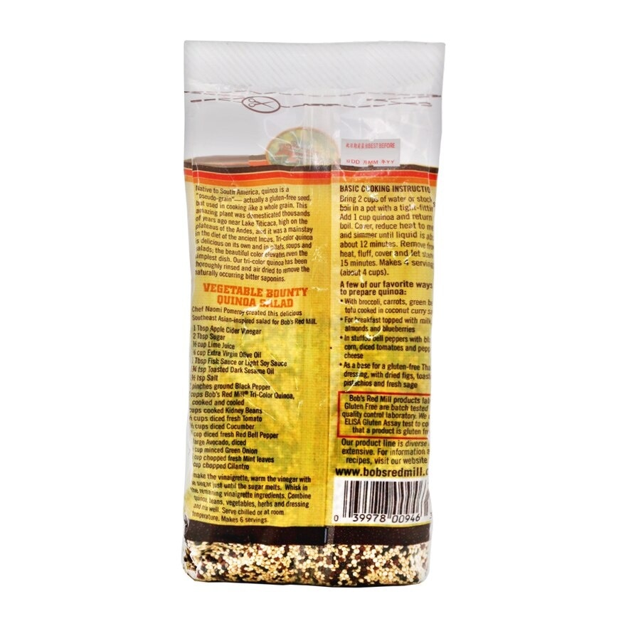 BOB'S RED MILL Organic Tri Color Quinoa Usa