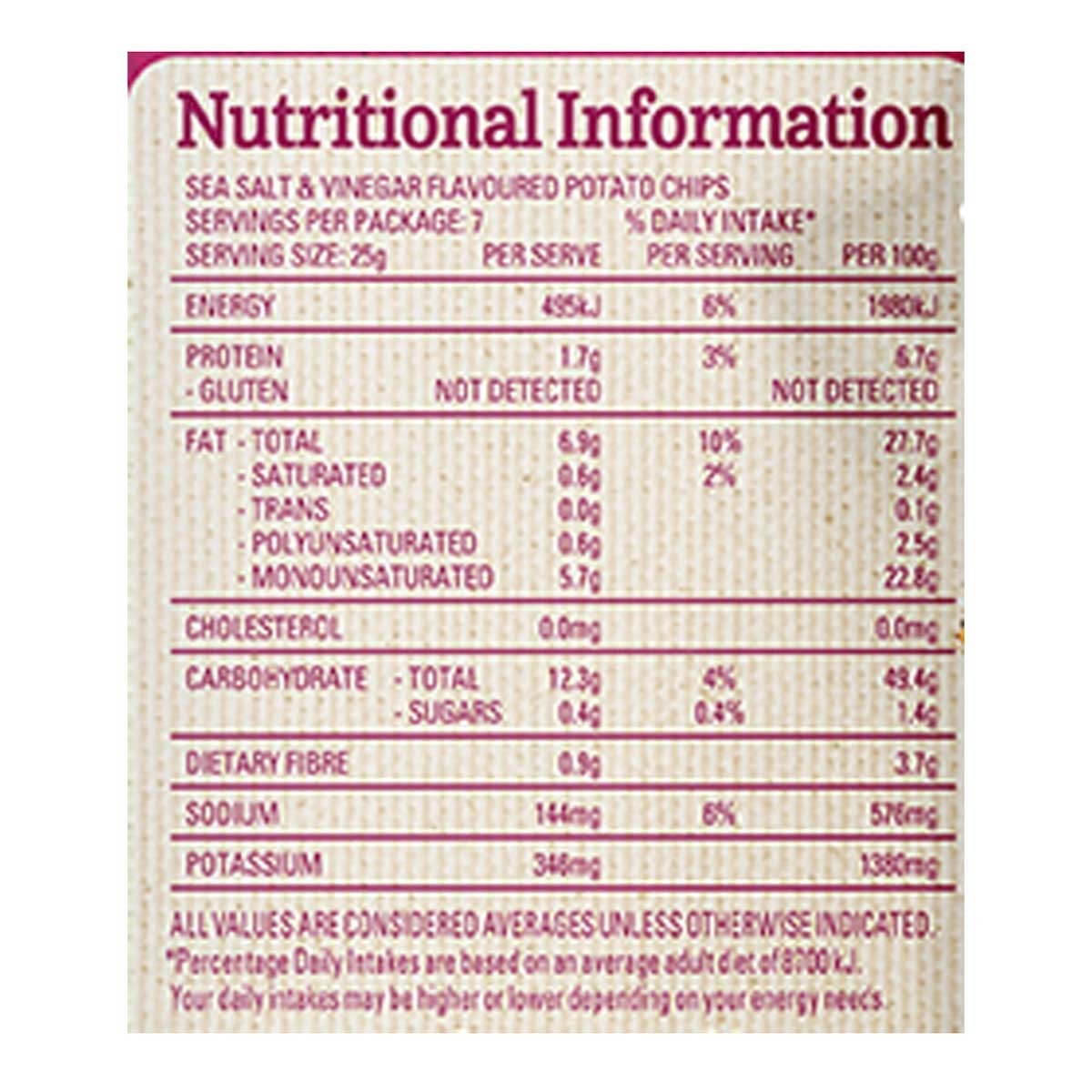 NATURAL CHIP CO. Crinkle Chips - Sea Salt & Vinegar