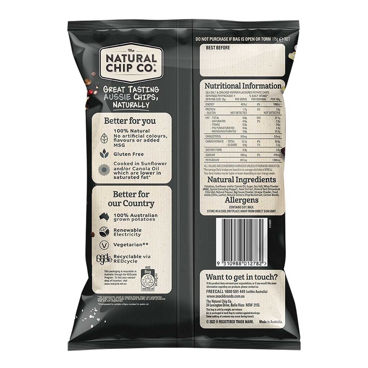 NATURAL CHIP CO. 薯片—海鹽和胡椒粉